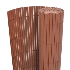 VidaXL Tuinafscheiding dubbelzijdig 90x300 cm pvc bruin