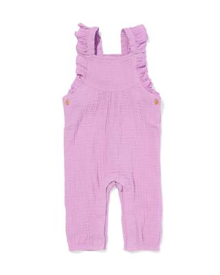 HEMA Newborn Jumpsuit Mousseline Paars (paars)