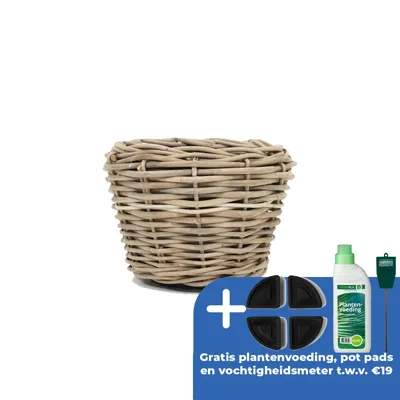 Drypot rond grijs d57h43cm Drypot rond grijs d57h43cm