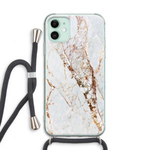 Goud marmer: iPhone 11 Transparant Hoesje met koord