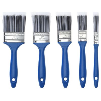 FX Tools Verfkwasten set - 10-delig - plat/rond - 1.3 cm t/m 6.4 cm breed - kunststof