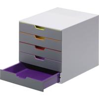Durable VARICOLOR 5 - 7605 760527 Ladebox Grijs DIN A4, DIN C4, Folio, Letter Aantal lades: 5
