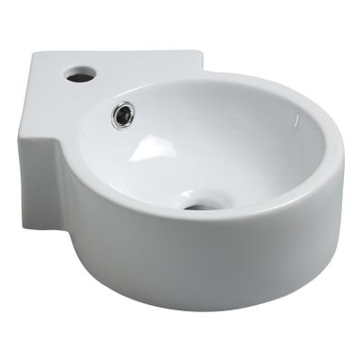 Xellanz Atlas hoek fontein 44x12 cm keramiek wit glans
