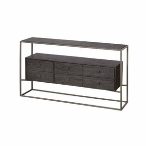 RENEW Dressoir Cascia Teakhout - Zwart