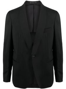 Low Brand blazer en laine à col châle - Noir