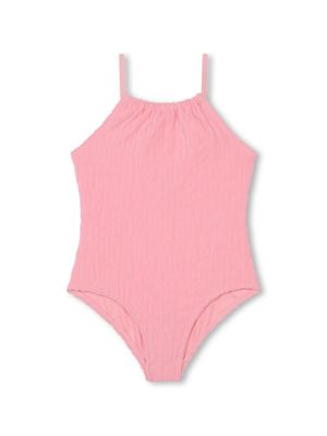 Marc Jacobs Kids maillot de bain à logo en jacquard - Rose