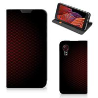 Samsung Galaxy Xcover 5 | Hoesje met Magneet | Geruit Rood