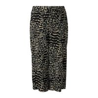 Tom Tailor My True Me cropped straight fit culotte met all over print zwart/petrol/lichtgeel - thumbnail