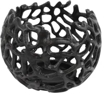 Countryfield theelichthouder aluminium livina 9x13cm zwart