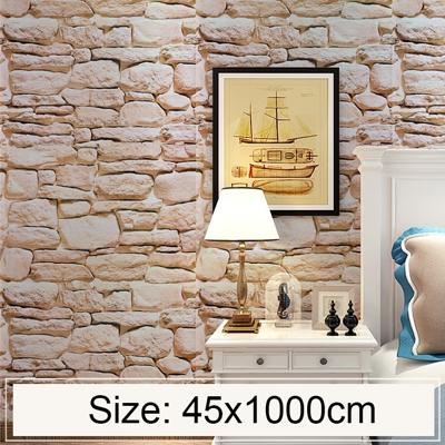 Maansteen creatieve 3D steen baksteen decoratie behang Stickers slaapkamer woonkamer muur waterdicht Wallpaper Roll grootte: 45 * 1000cm