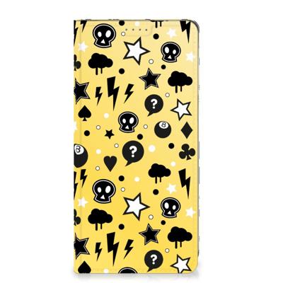 Mobiel BookCase Motorola Moto G54 Punk Geel