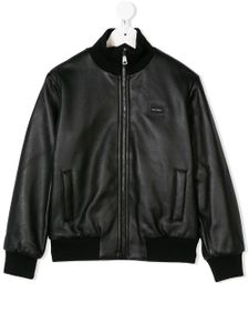 Dolce & Gabbana Kids veste bomber zippée - Noir