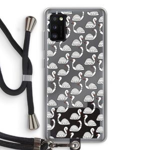 Zwanen: Samsung Galaxy A41 Transparant Hoesje met koord