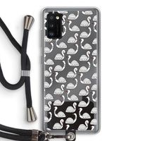 Zwanen: Samsung Galaxy A41 Transparant Hoesje met koord