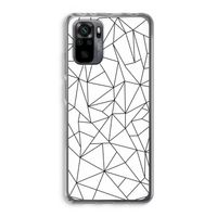 Geometrische lijnen zwart: Xiaomi Redmi Note 10 Pro Transparant Hoesje