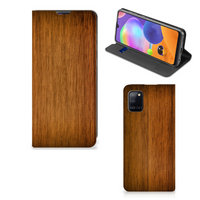 Samsung Galaxy A31 Book Wallet Case Donker Hout