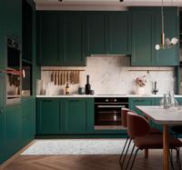 Grijs terrazzo vinyl vloerkleed keuken