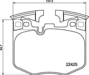 Remblokkenset, schijfrem BREMBO, u.a. fÃ¼r BMW, Toyota