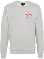 A.P.C. sweat en coton à logo imprimé - Gris