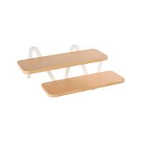 Ostaria Wandrek - wandplank - hout / metaal - MDF - bruin / wit - woonkamer/keuken