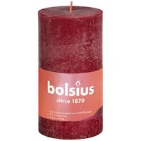 Bolsius - Rustiek Shine stompkaars 100/50 Velvet Red