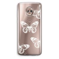 White butterfly: Motorola Moto G6 Transparant Hoesje