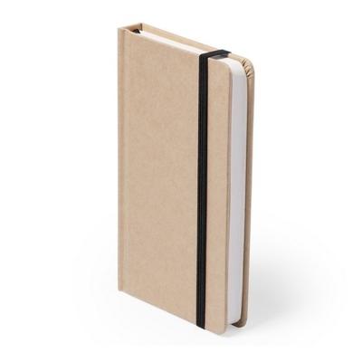 Notitieboekje harde kaft - zwart elastiek - 100 pagina - A6 formaat