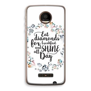 Diamonds: Motorola Moto Z Force Transparant Hoesje