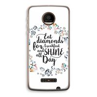 Diamonds: Motorola Moto Z Force Transparant Hoesje