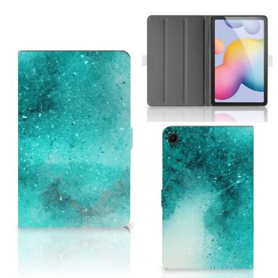 Hoes Samsung Galaxy Tab S6 Lite | S6 Lite (2022) Painting Blue Hoes Samsung Galaxy Tab S6 Lite | S6 Lite (2022) Painting Blue