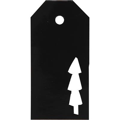 Vivi Gade Cadeaulabels, afm 5x10 cm, 300 gr, zwart, 15 stuk/ 1 doos