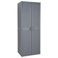 Tuinkast 65x45x172 cm PP rattan grijs Tuinkast 65x45x172 cm PP rattan grijs