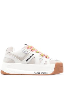 NAKED WOLFE baskets Slide à plateforme - Blanc