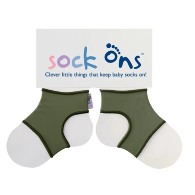 Sock Ons olijfgroen-6-12 mnd