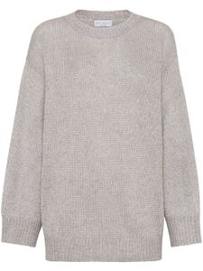 Brunello Cucinelli pull à épaules tombantes - Gris