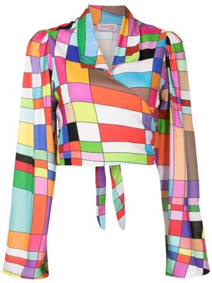 Amir Slama blouse imprimée à col italien - Multicolore
