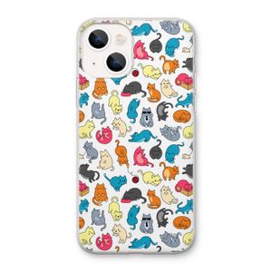 Kleurrijke katten: iPhone 13 mini Transparant Hoesje