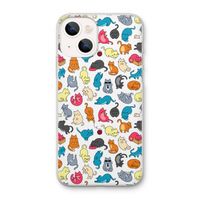 Kleurrijke katten: iPhone 13 mini Transparant Hoesje