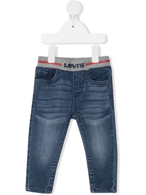 Levi's Kids jean à taille à logo - Bleu