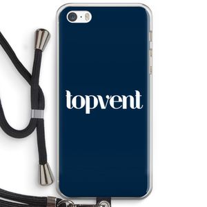 Topvent Navy: iPhone 5 / 5S / SE Transparant Hoesje met koord