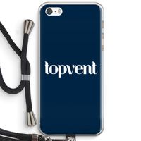 Topvent Navy: iPhone 5 / 5S / SE Transparant Hoesje met koord