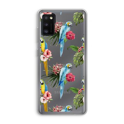 Kleurrijke papegaaien: Samsung Galaxy A41 Transparant Hoesje