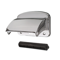 Cornat houder wc-papier met deksel rvs - t364399