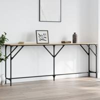 Wandtafel 200x29x75 cm bewerkt hout sonoma eikenkleurig