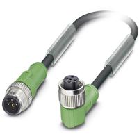 Phoenix Contact 1681648 Sensor/actuator connector, geassembleerd M12 Aantal polen (sensoren): 5 Stekker, recht, Bus, haaks 1.50 m 1 stuk(s) Piece