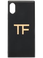 TOM FORD coque d'iPhone X à détail de logo - Noir - thumbnail