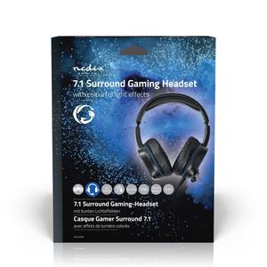 Nedis GHST410BK hoofdtelefoon/headset Bedraad Hoofdband Gamen USB Type-A Zwart