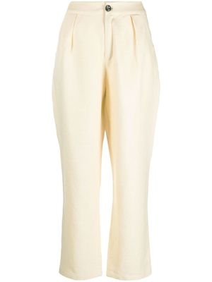 SIEDRES pantalon en lin à coupe ample - Tons neutres
