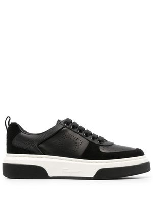 Ferragamo baskets Gancini à design bicolore - Noir
