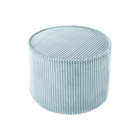 Wigiwama Poef Rond - Peppermint Green Rib